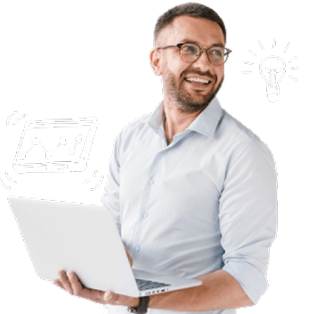 Man with laptop